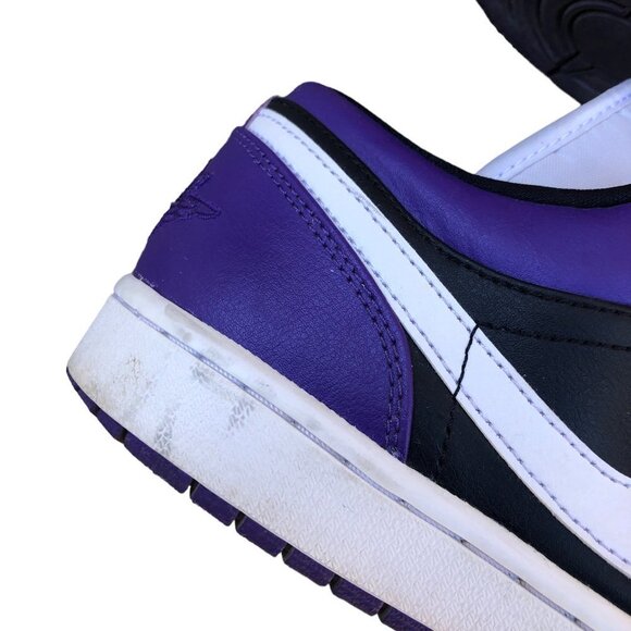 NIKE Air Jordan 1 Low Court Purple Black Size 10 - Picture 6 of 11